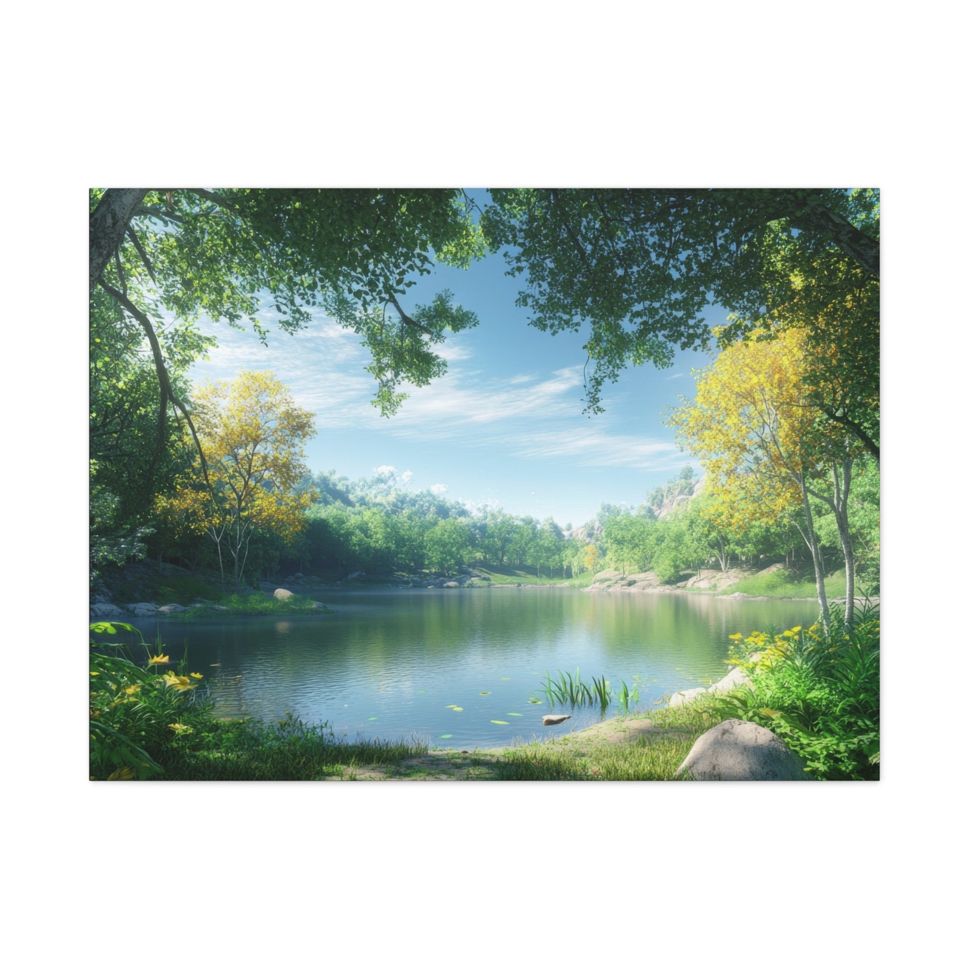 Forest Reflections Serenity - Landscape Wall Art - Aestheticanvas