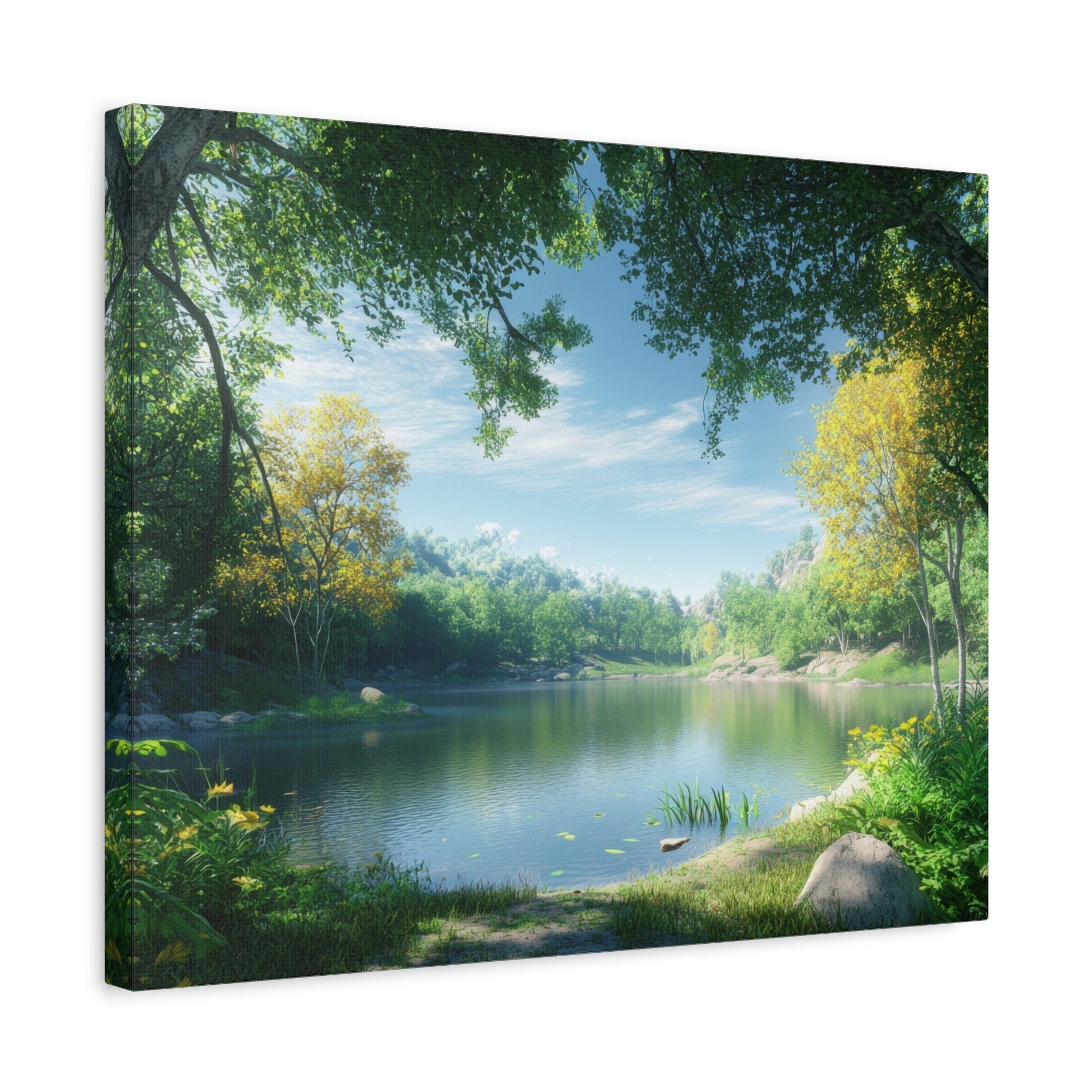 Forest Reflections Serenity - Landscape Wall Art - Aestheticanvas