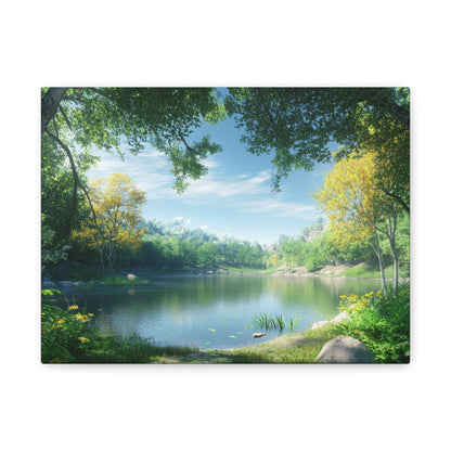 Forest Reflections Serenity - Landscape Wall Art - Aestheticanvas