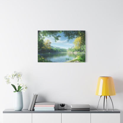 Forest Reflections Serenity - Landscape Wall Art - Aestheticanvas