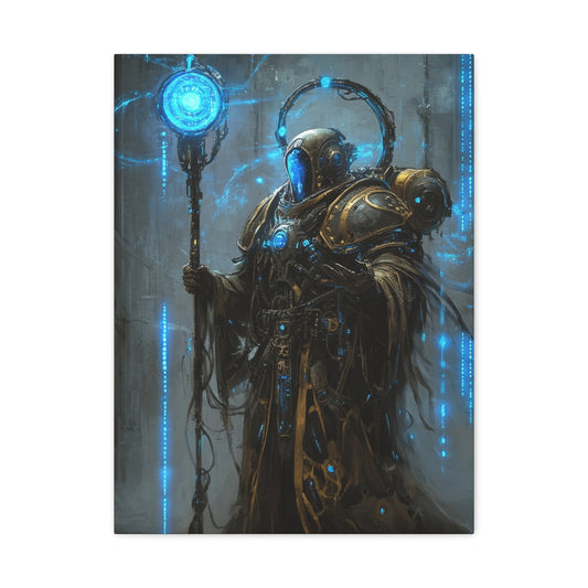 Futuristic Arcane Guardian - Fantasy Wall Art - Aestheticanvas
