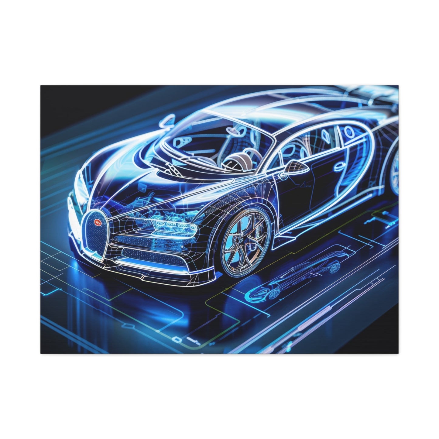 Futuristic Bugatti - Car Wall Art - Aestheticanvas