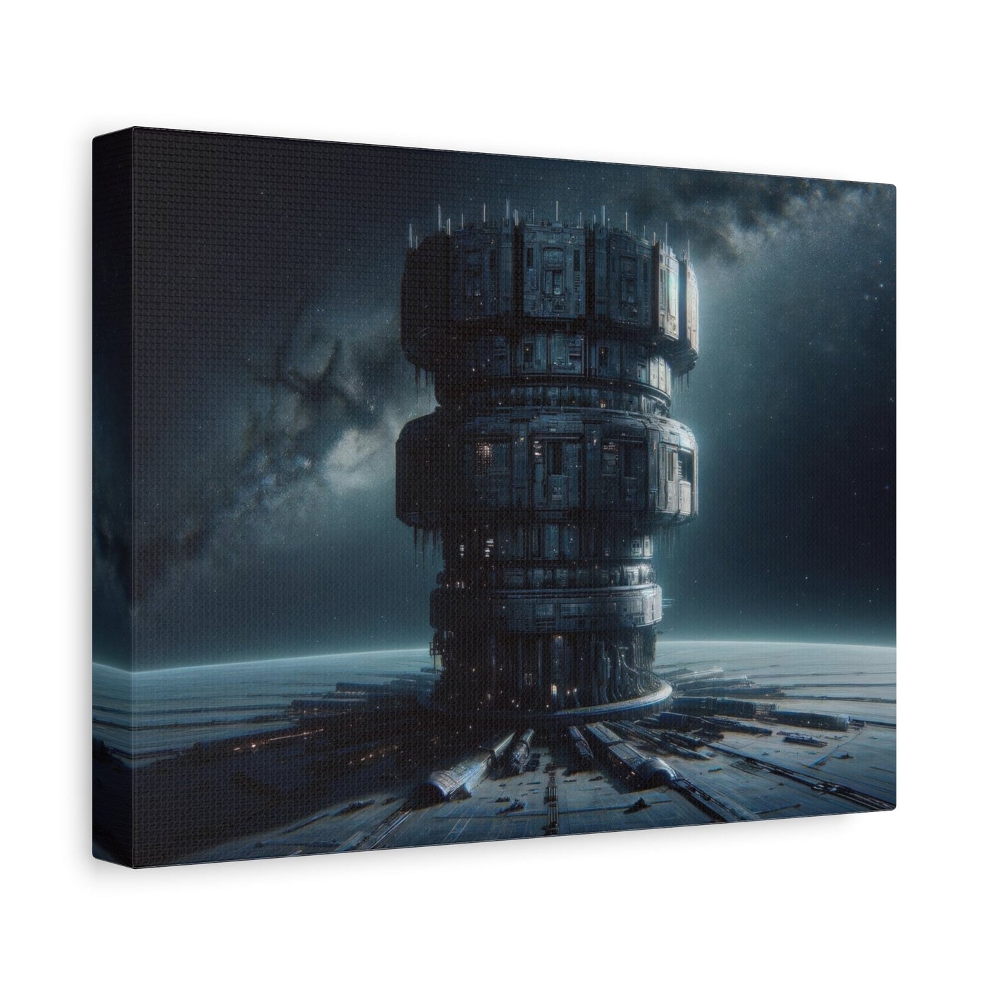 Futuristic Deep Space Station - Space Wall Art - Aestheticanvas