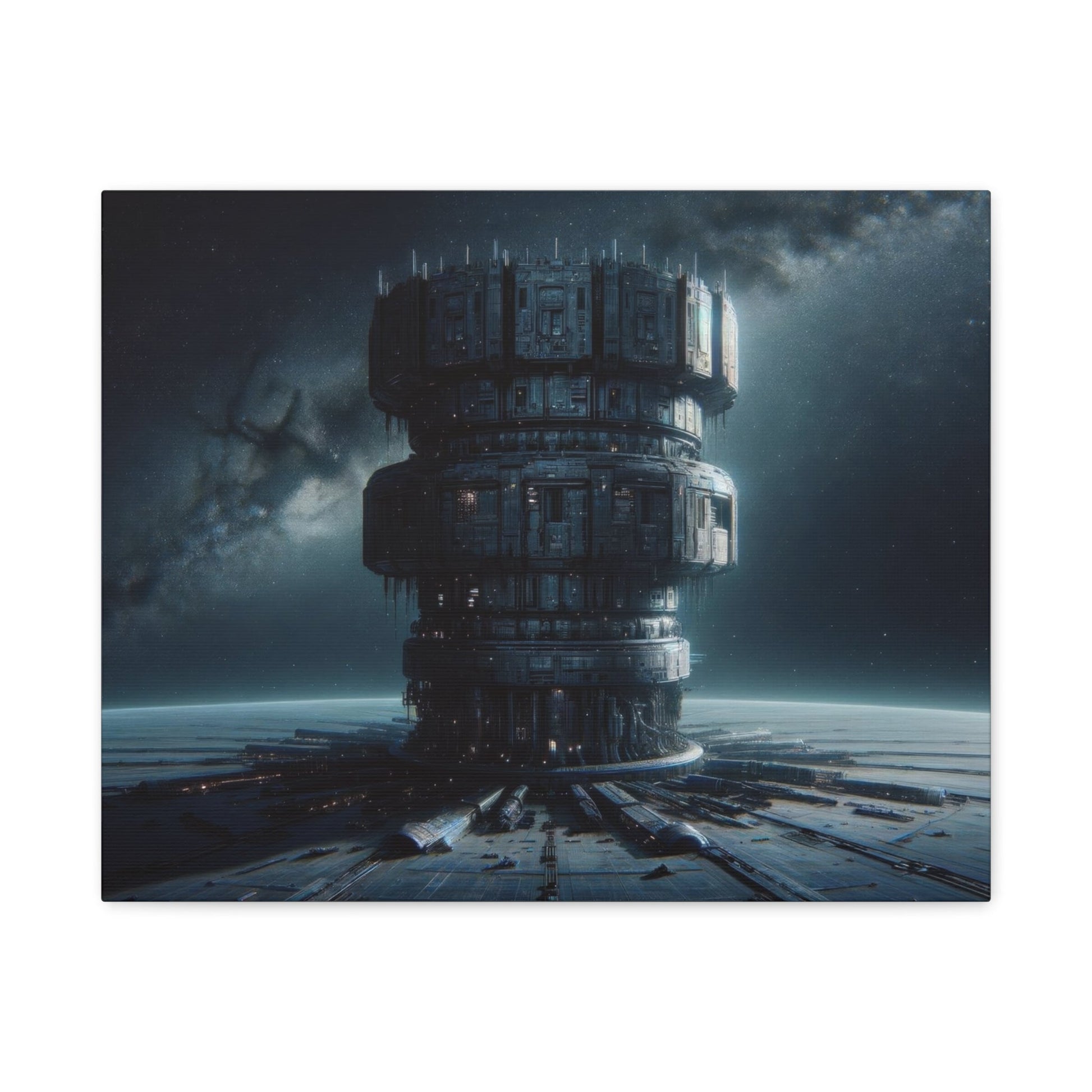 Futuristic Deep Space Station - Space Wall Art - Aestheticanvas