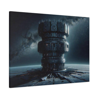 Futuristic Deep Space Station - Space Wall Art - Aestheticanvas