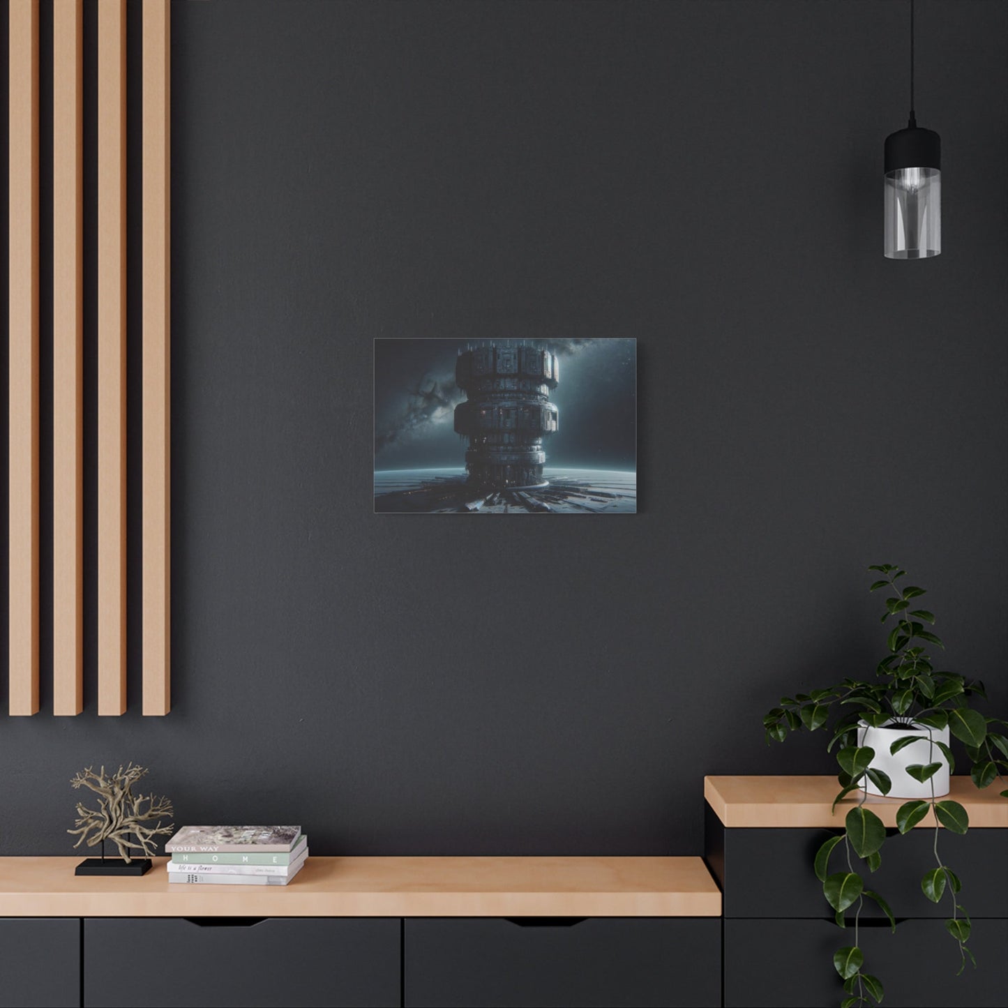 Futuristic Deep Space Station - Space Wall Art - Aestheticanvas