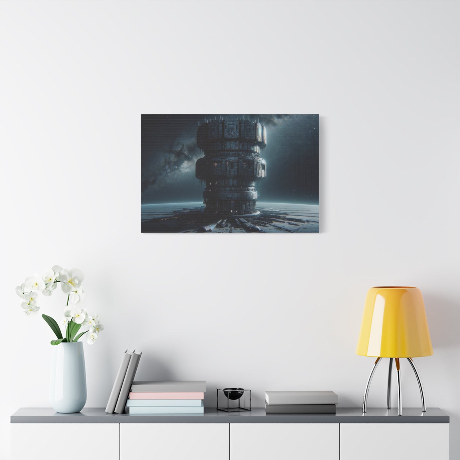 Futuristic Deep Space Station - Space Wall Art - Aestheticanvas