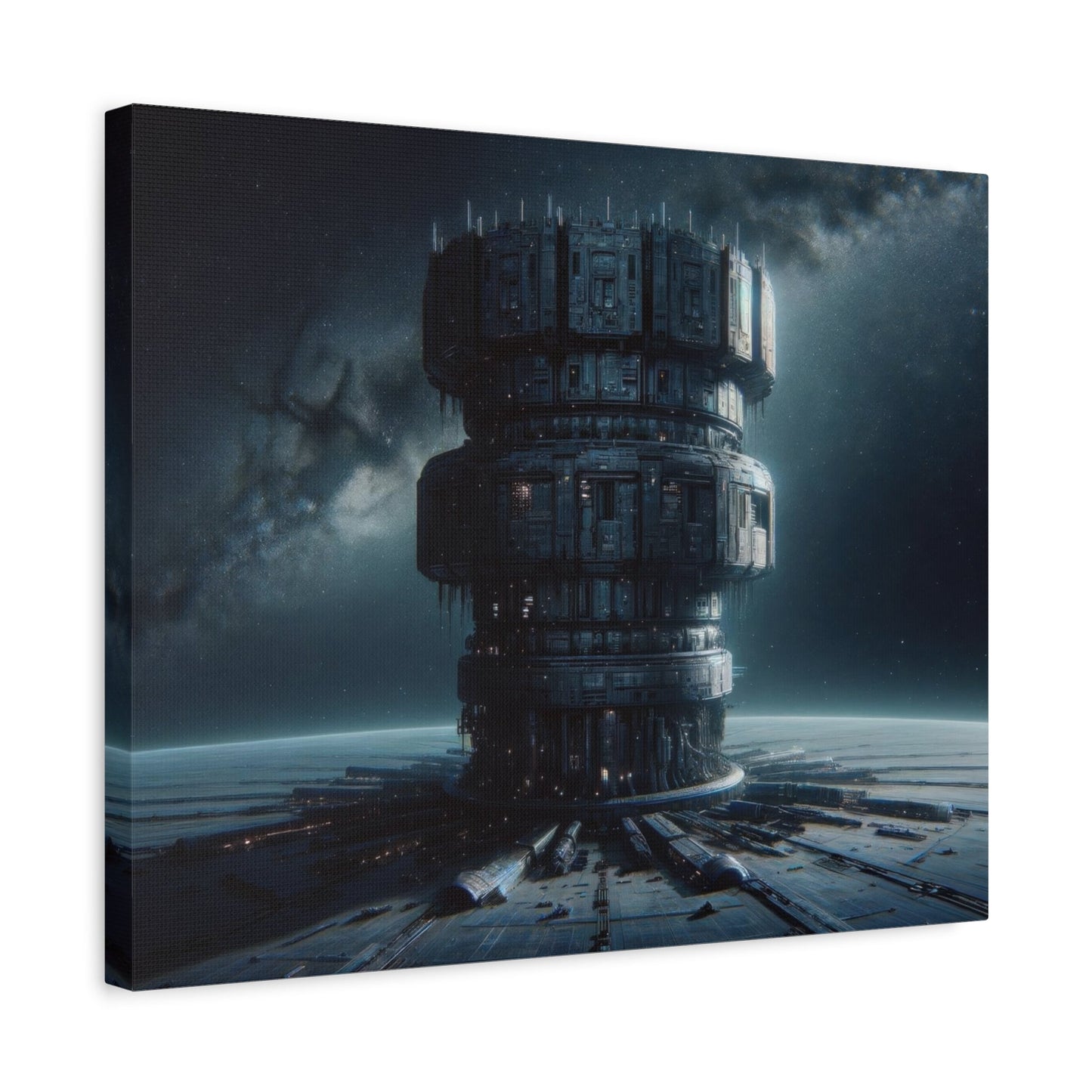 Futuristic Deep Space Station - Space Wall Art - Aestheticanvas