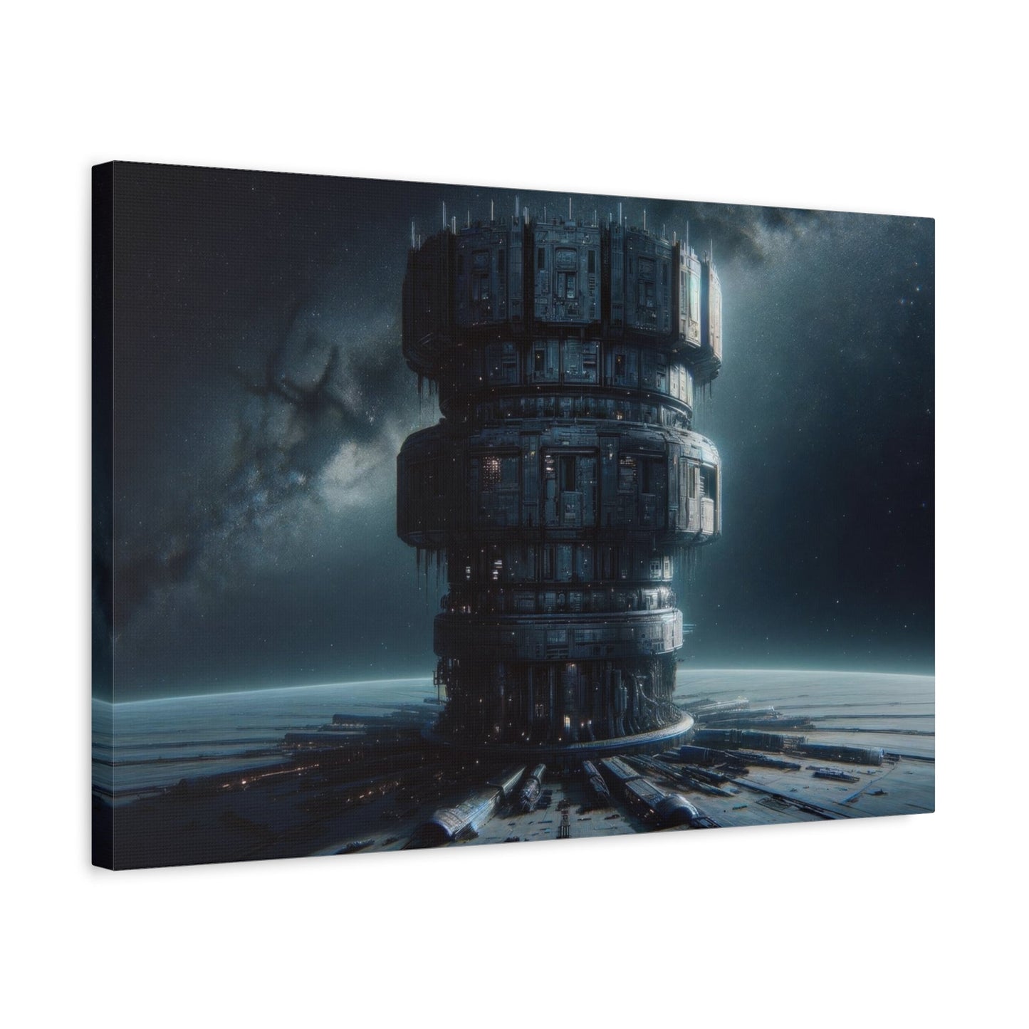 Futuristic Deep Space Station - Space Wall Art - Aestheticanvas