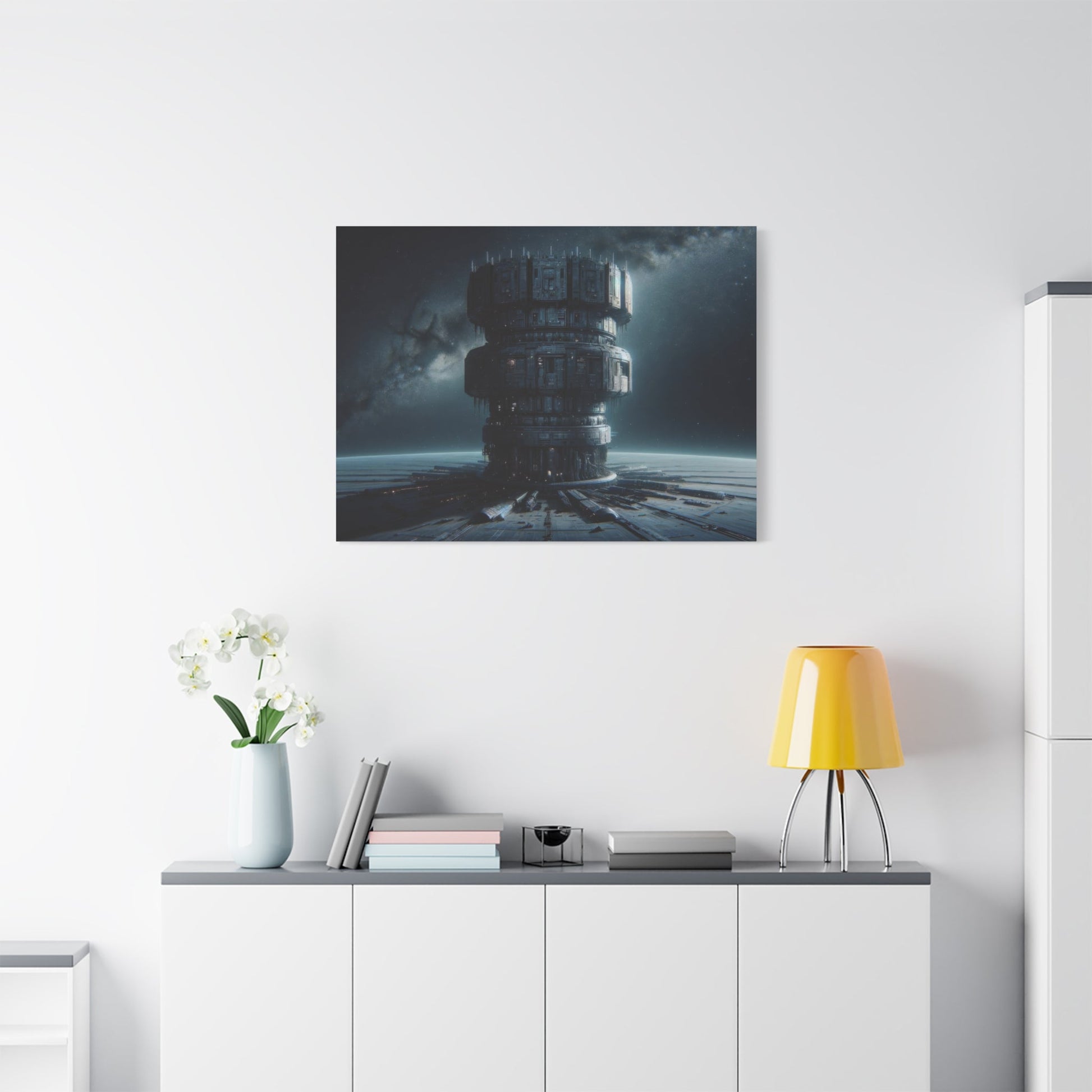 Futuristic Deep Space Station - Space Wall Art - Aestheticanvas