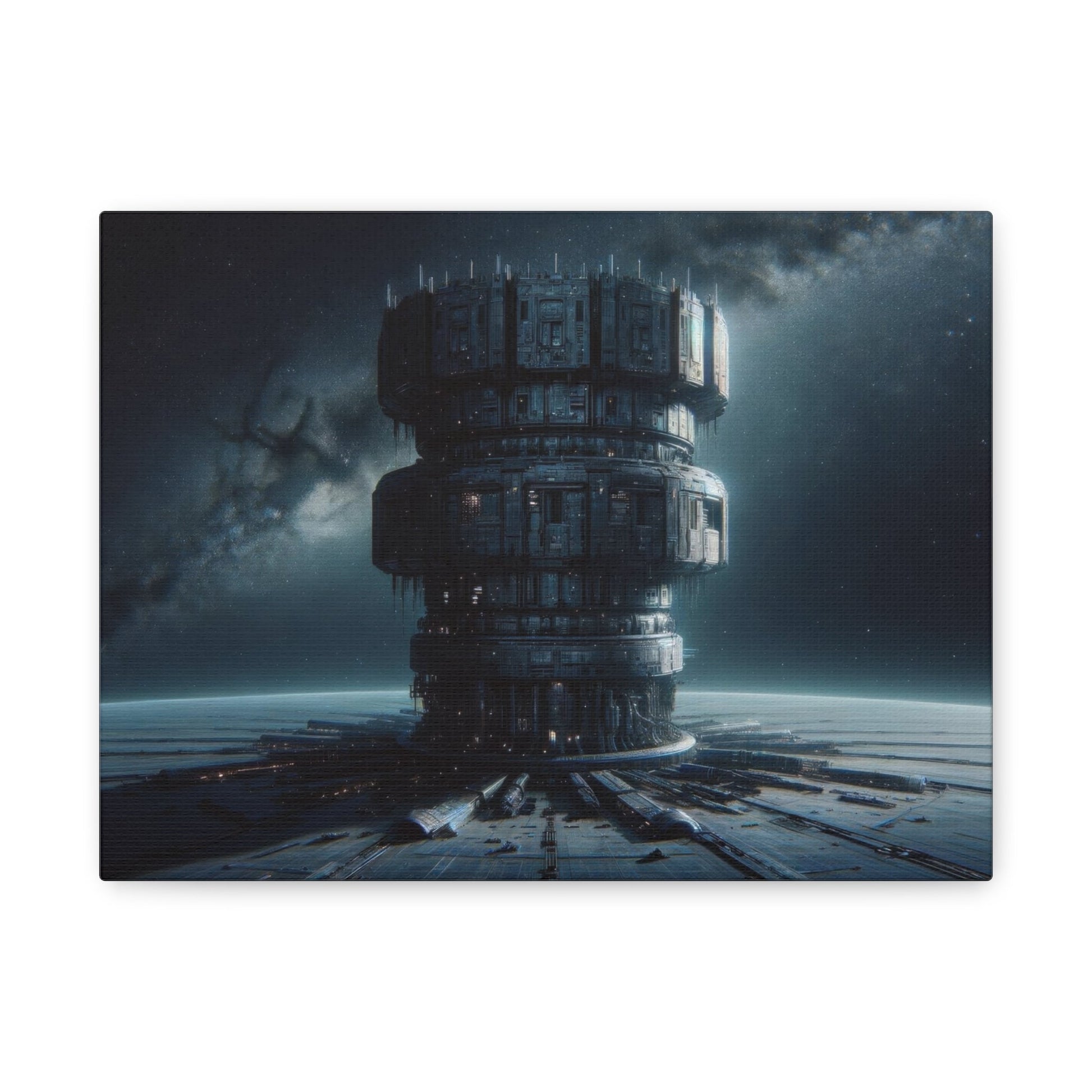 Futuristic Deep Space Station - Space Wall Art - Aestheticanvas