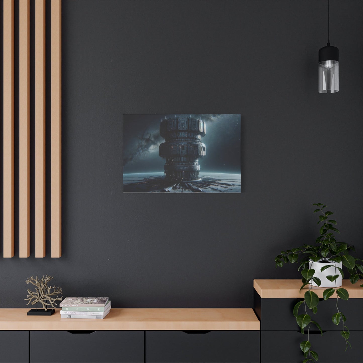 Futuristic Deep Space Station - Space Wall Art - Aestheticanvas