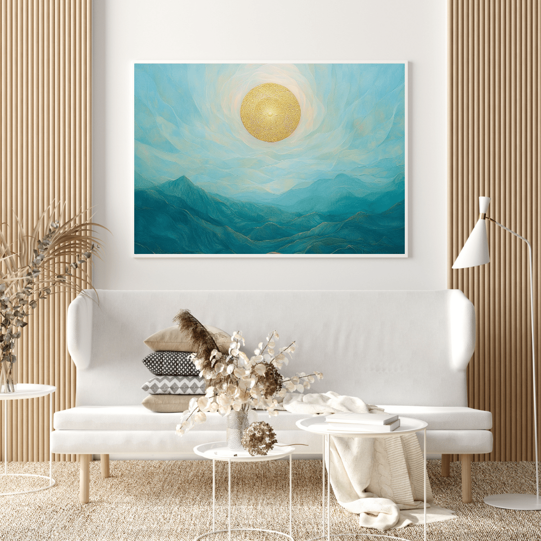 Golden Radiance Dreamscape - Sun Wall Art - Aestheticanvas