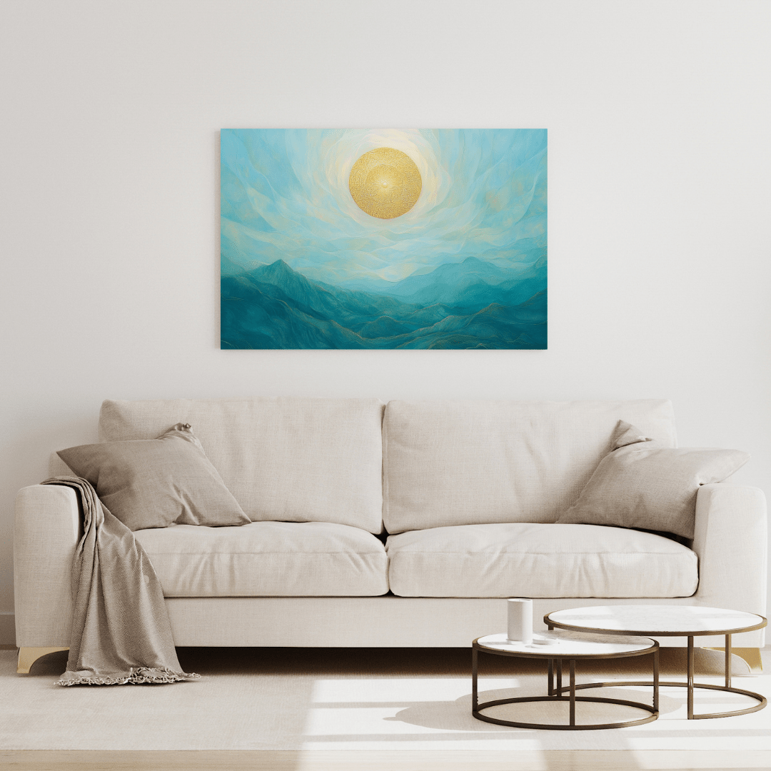 Golden Radiance Dreamscape - Sun Wall Art - Aestheticanvas