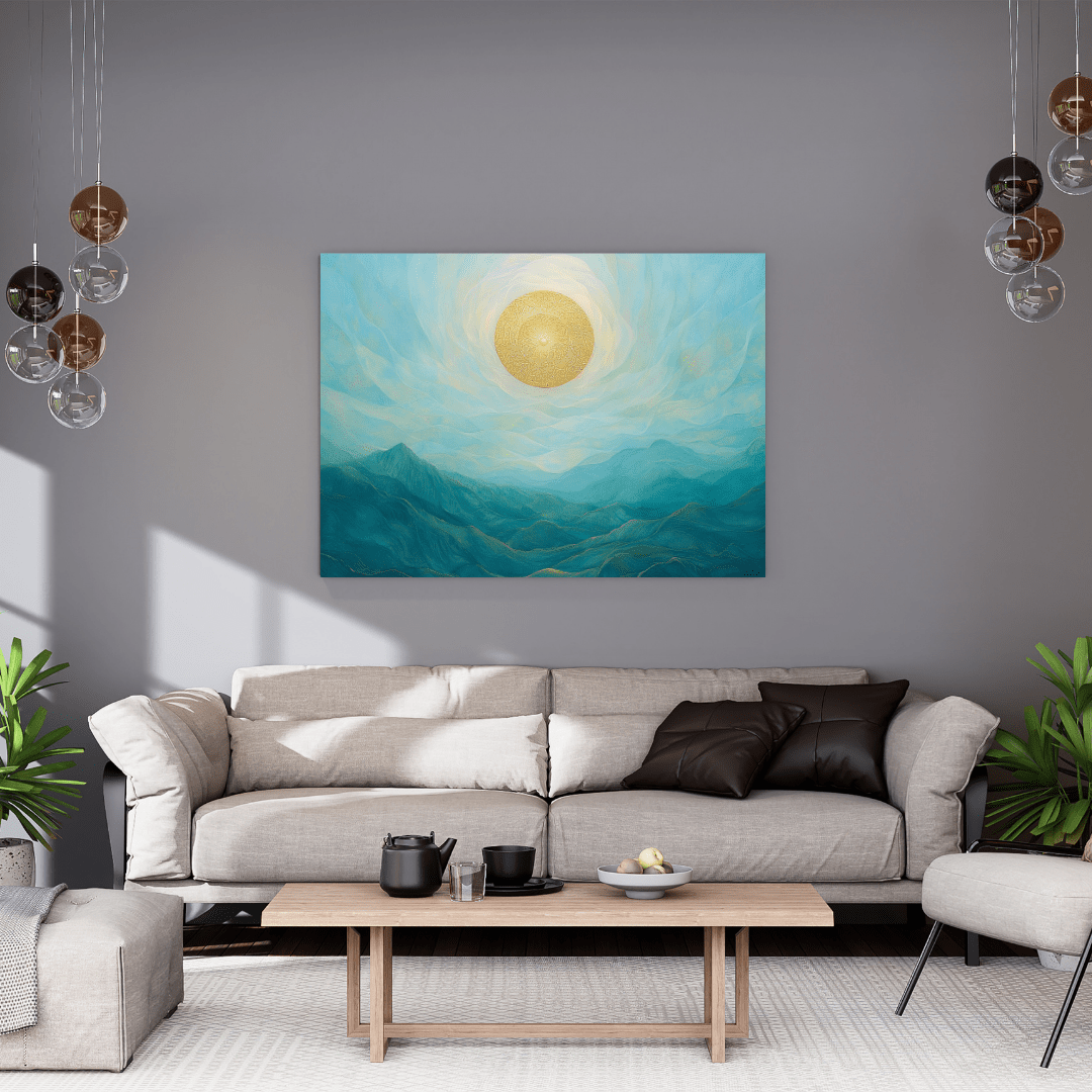 Golden Radiance Dreamscape - Sun Wall Art - Aestheticanvas