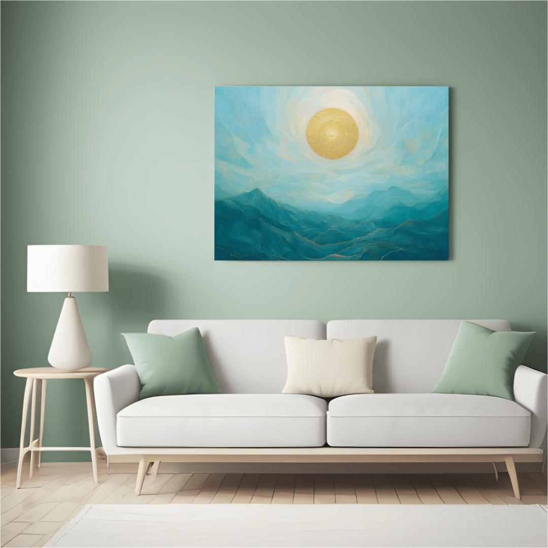 Golden Radiance Dreamscape - Sun Wall Art - Aestheticanvas