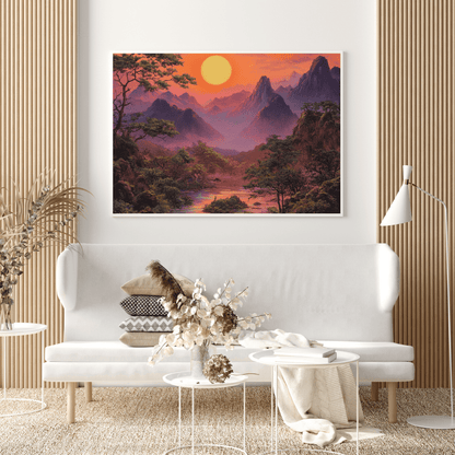 Golden Sunset Over Tranquil Waters - Nature Wall Art - Aestheticanvas