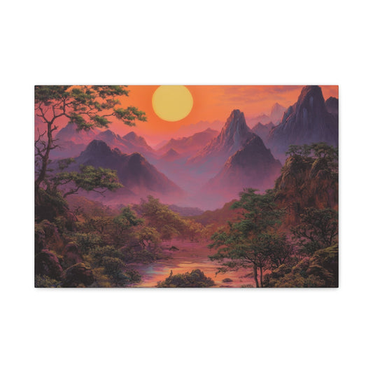 Golden Sunset Over Tranquil Waters - Nature Wall Art - Aestheticanvas