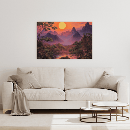 Golden Sunset Over Tranquil Waters - Nature Wall Art - Aestheticanvas