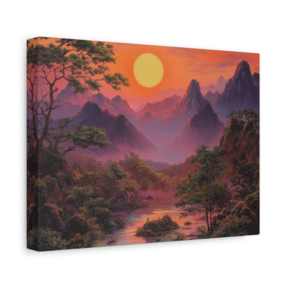 Golden Sunset Over Tranquil Waters - Nature Wall Art - Aestheticanvas