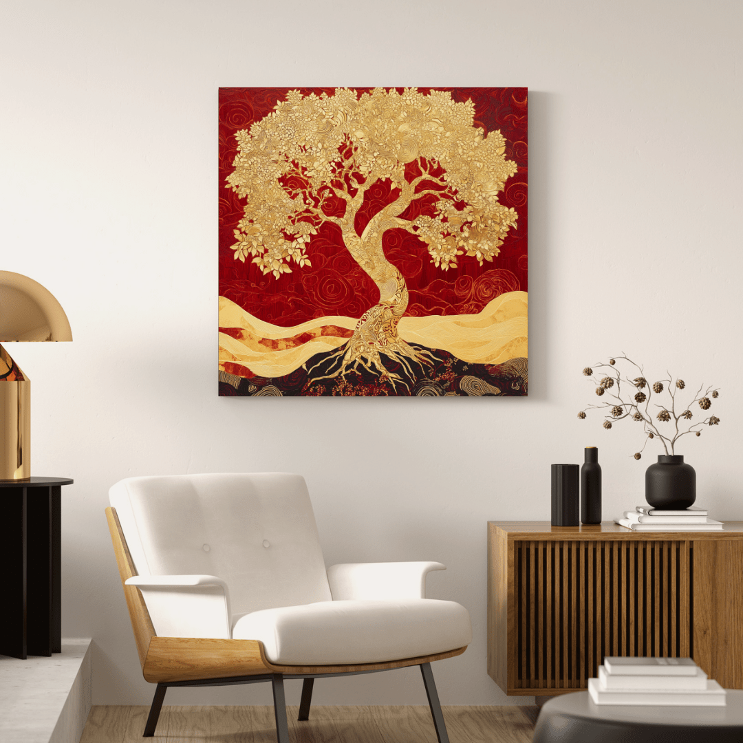 Golden Tree of Life - Nature Wall Art - Aestheticanvas