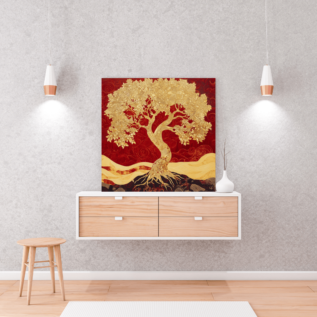 Golden Tree of Life - Nature Wall Art - Aestheticanvas