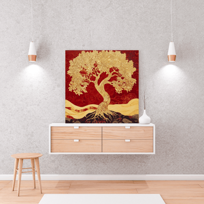 Golden Tree of Life - Nature Wall Art - Aestheticanvas