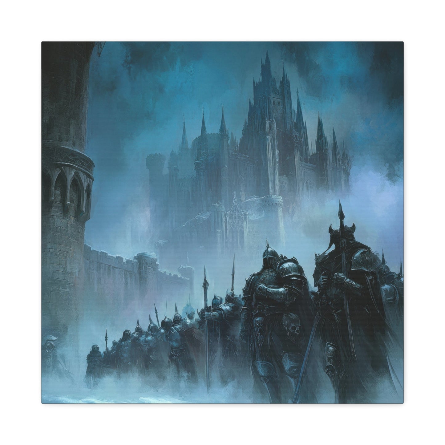 Gothic Castle and Undead Knights - Fantasy Wall Art - Aestheticanvas