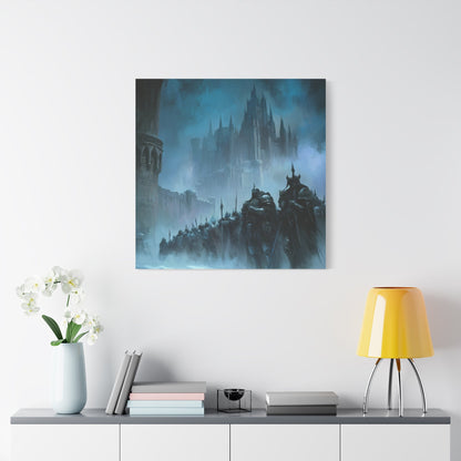 Gothic Castle and Undead Knights - Fantasy Wall Art - Aestheticanvas