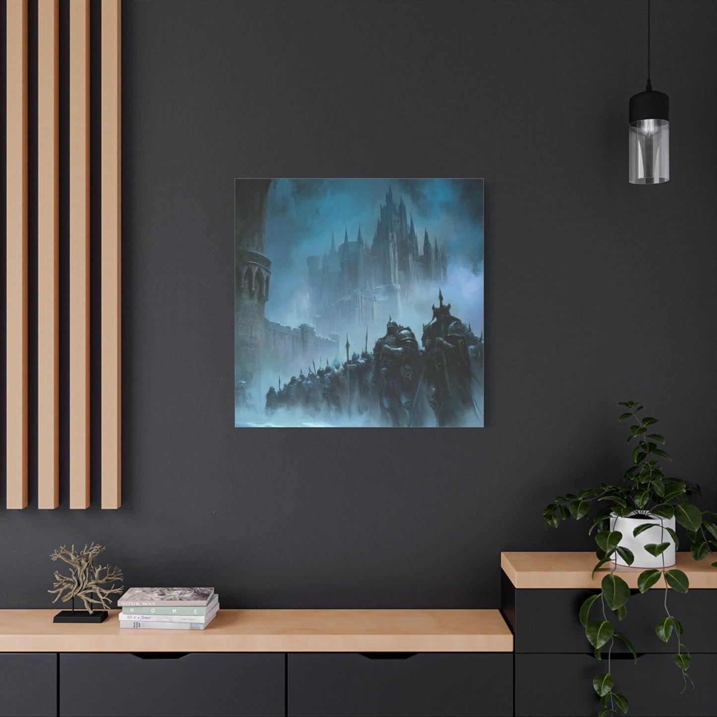 Gothic Castle and Undead Knights - Fantasy Wall Art - Aestheticanvas