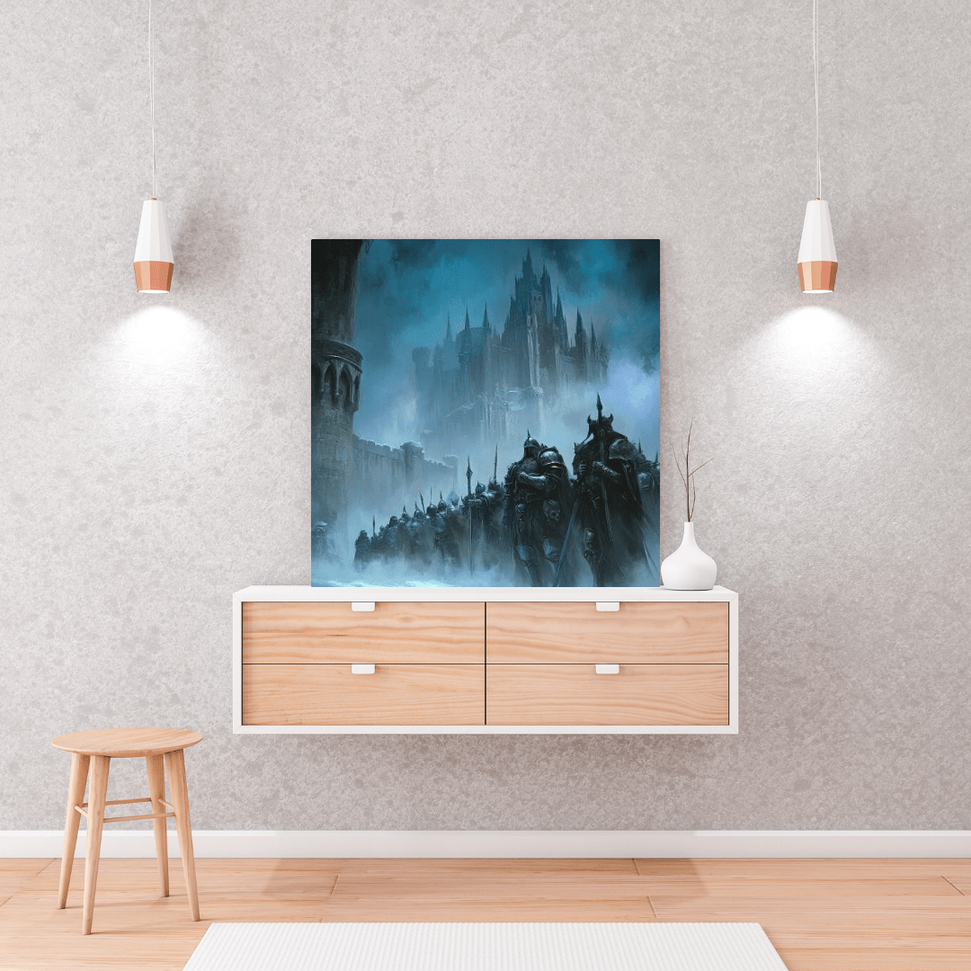 Gothic Castle and Undead Knights - Fantasy Wall Art - Aestheticanvas