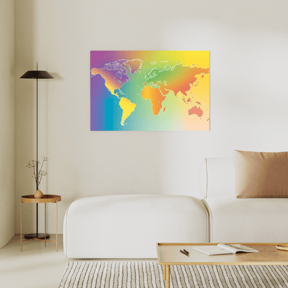 Gradient Minimalist World Map - Map Wall Art - Aestheticanvas