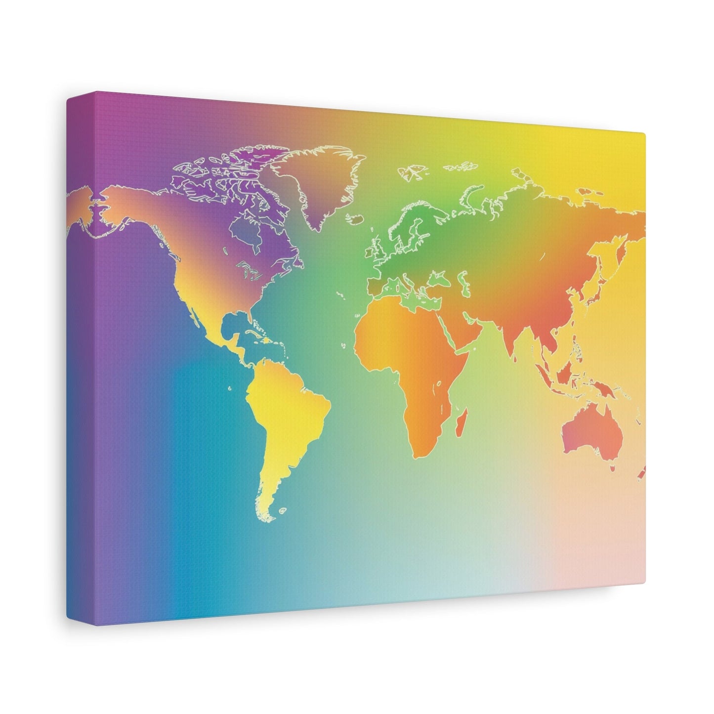 Gradient Minimalist World Map - Map Wall Art - Aestheticanvas