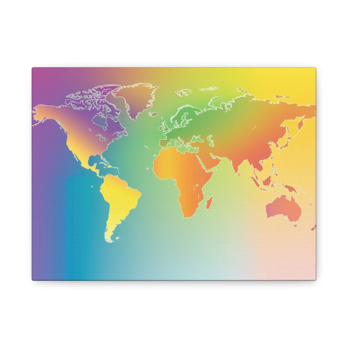 Gradient Minimalist World Map - Map Wall Art - Aestheticanvas