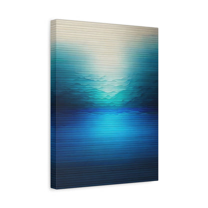 Gradient Waves of Serenity - Abstract Wall Art - Aestheticanvas