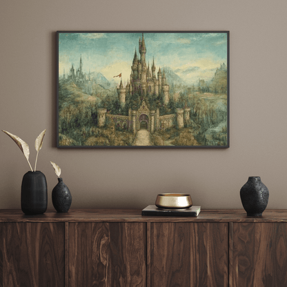 Grand Medieval Castle Adventure - Fantasy Wall Art - Aestheticanvas