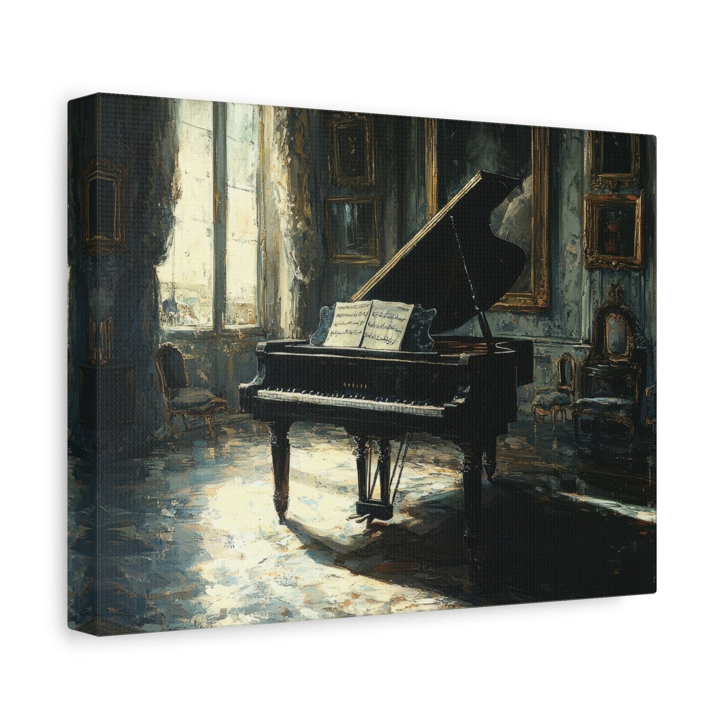 Grand Piano in Elegant Room - Music Wall Art - Aestheticanvas