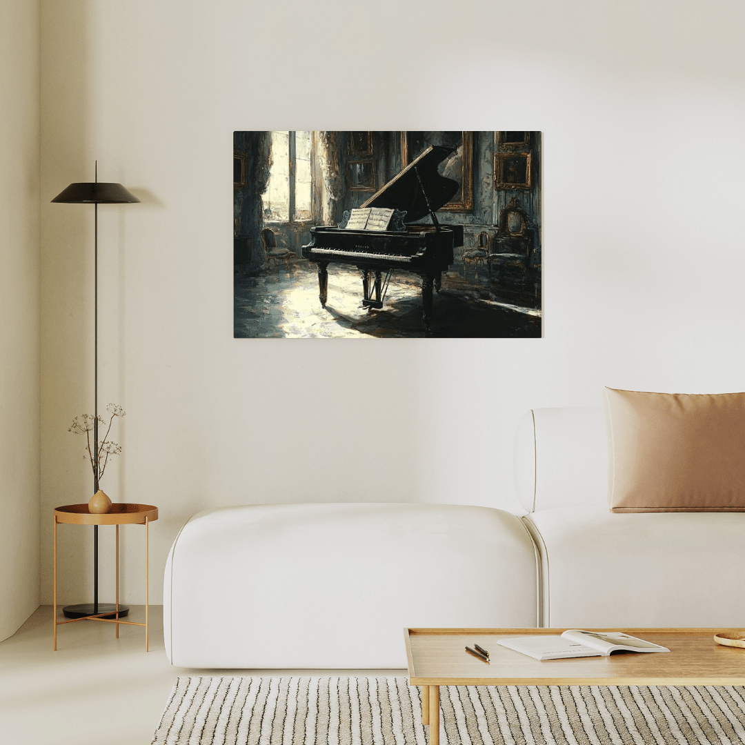 Grand Piano in Elegant Room - Music Wall Art - Aestheticanvas