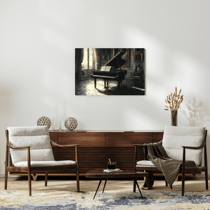 Grand Piano in Elegant Room - Music Wall Art - Aestheticanvas