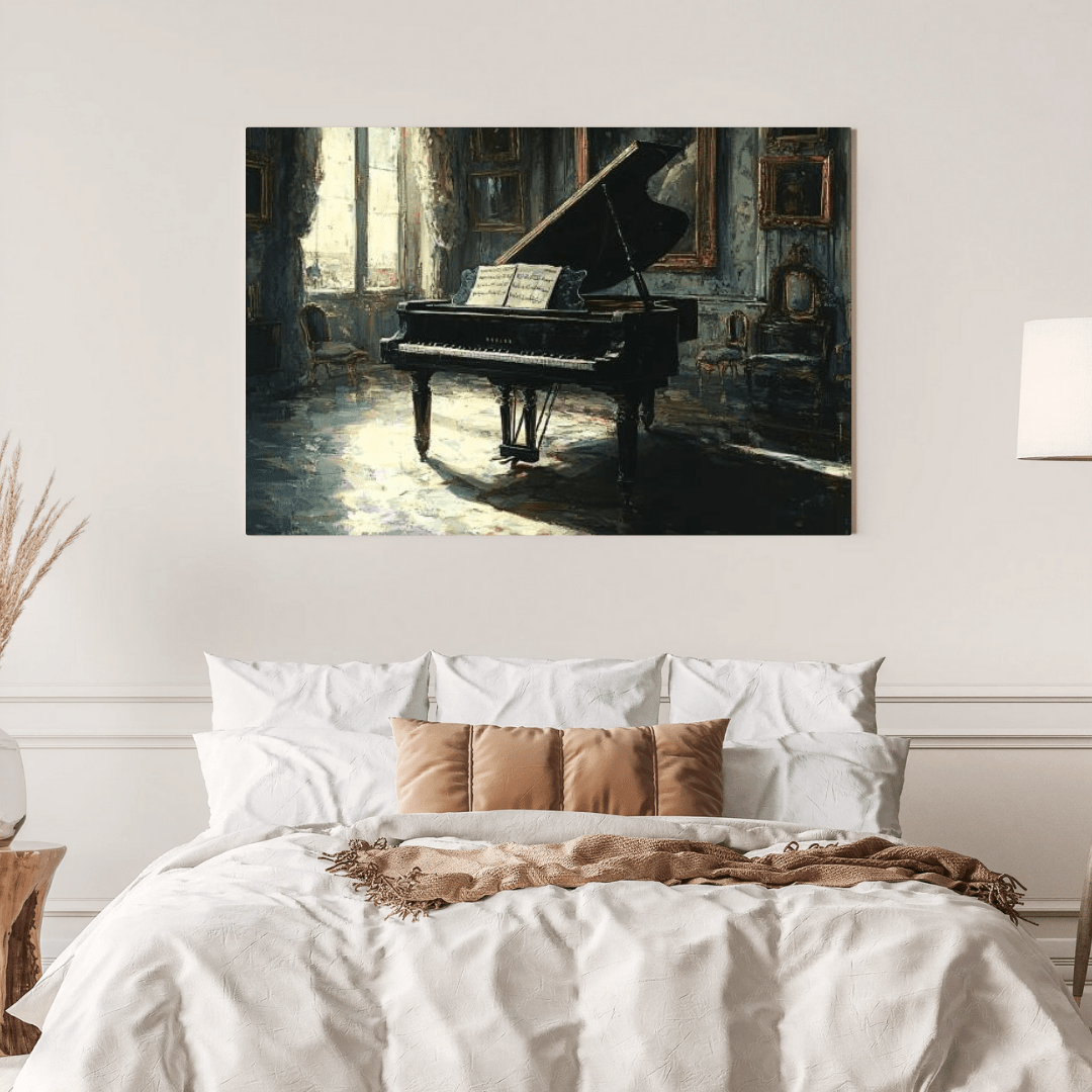 Grand Piano in Elegant Room - Music Wall Art - Aestheticanvas