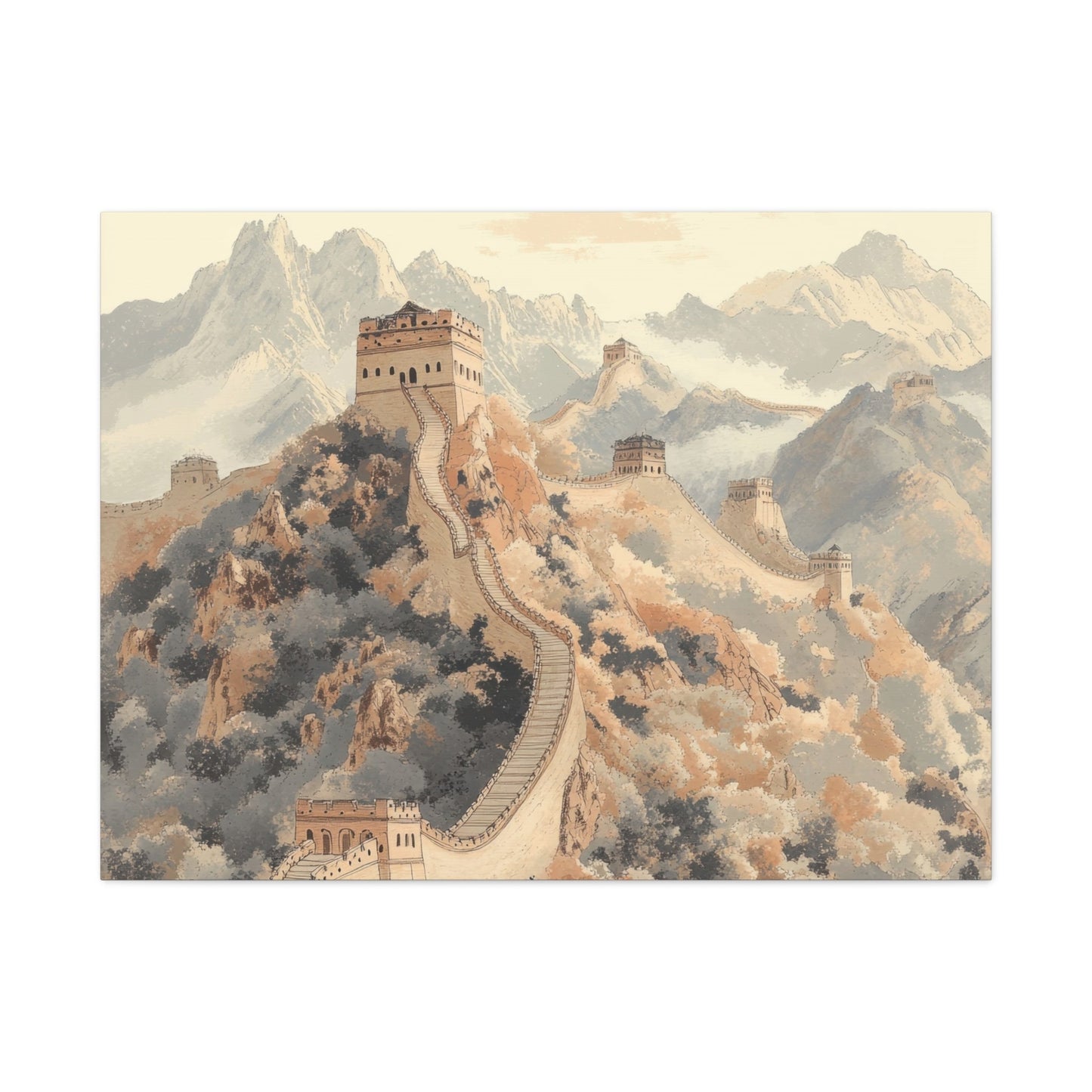 Great Wall Majesty - Landscape Wall Art - Aestheticanvas