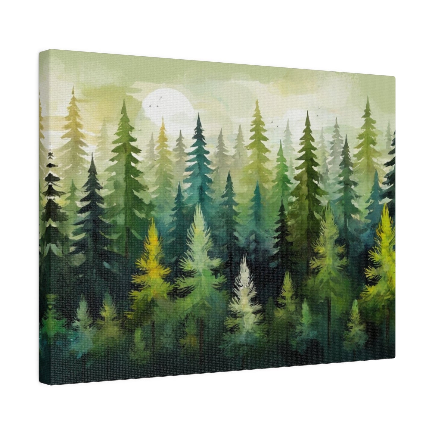 Green Pine Forest - Wall Art - Aestheticanvas