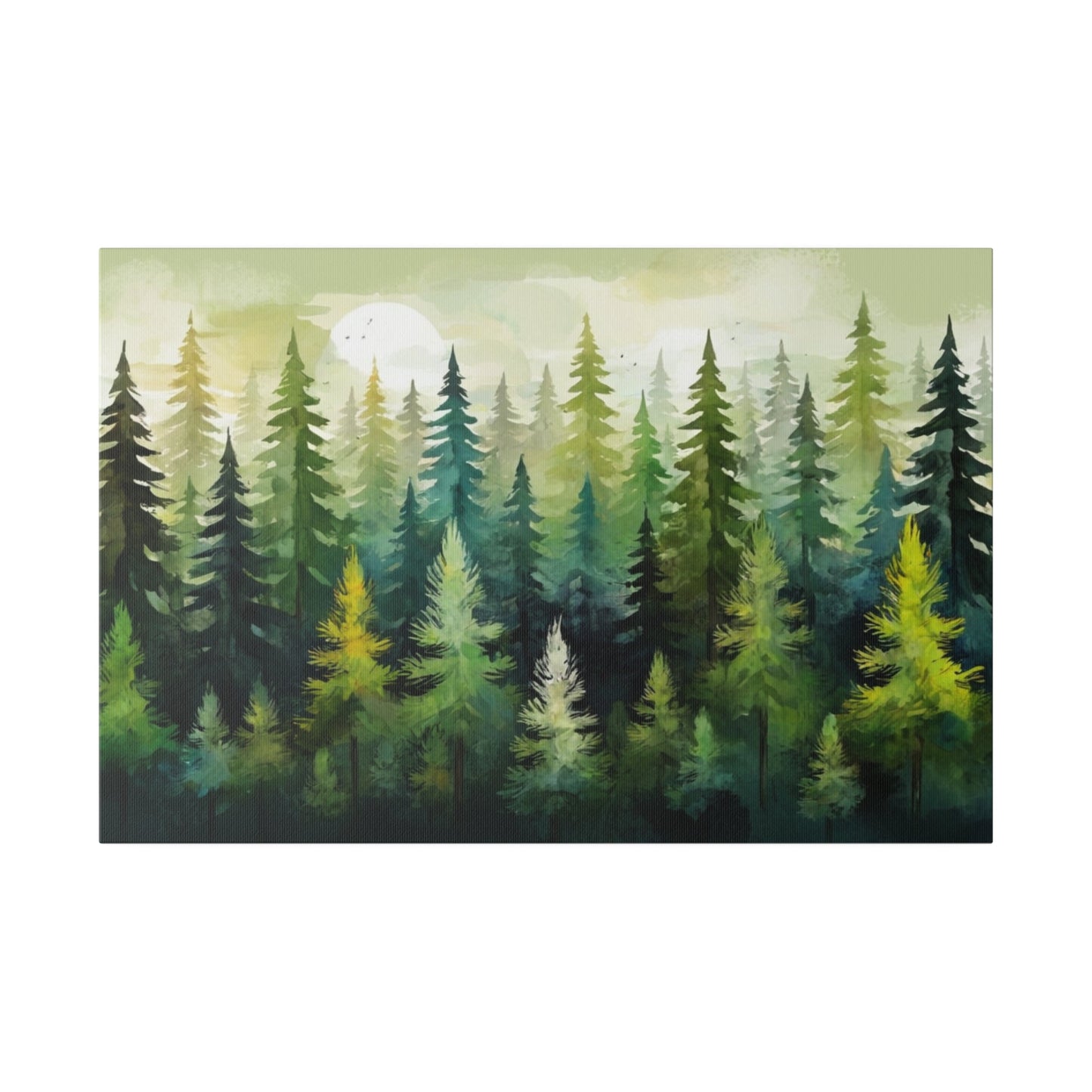 Green Pine Forest - Wall Art - Aestheticanvas