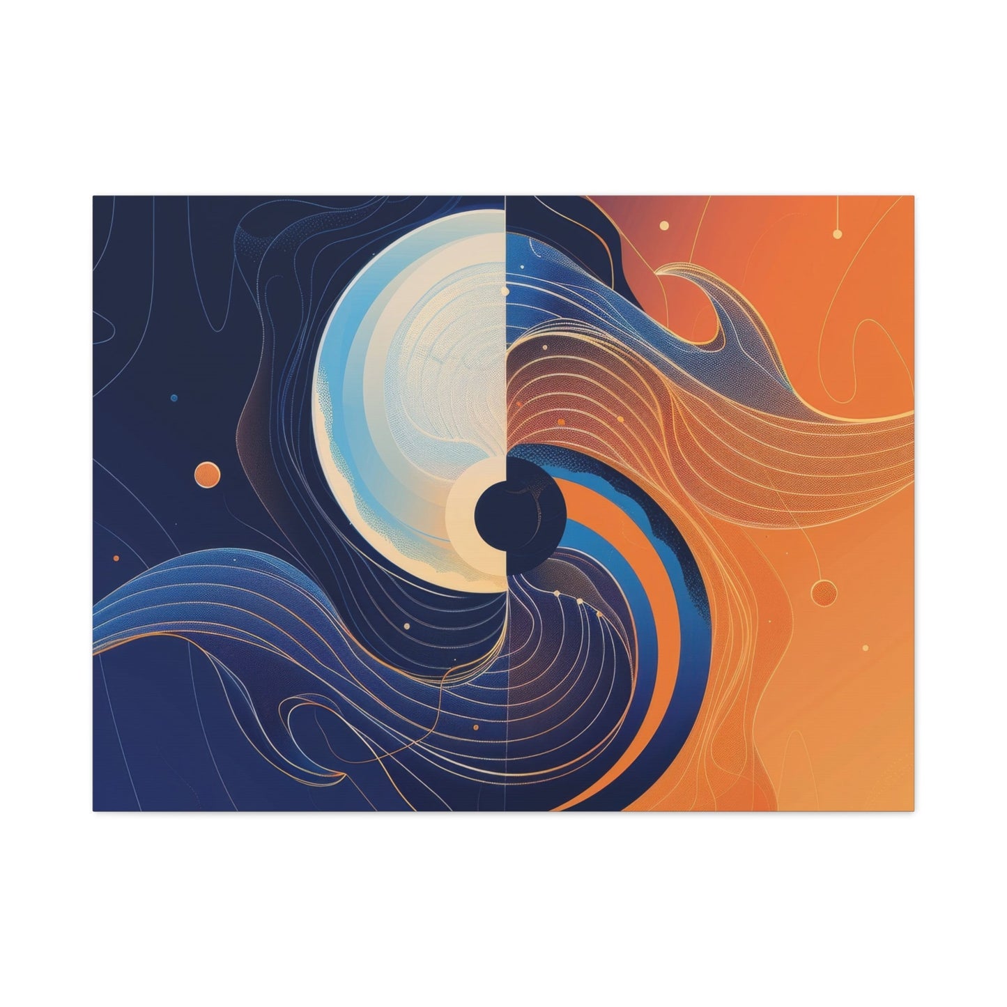 Harmonious Duality Fusion Art - Abstract Wall Art - Aestheticanvas