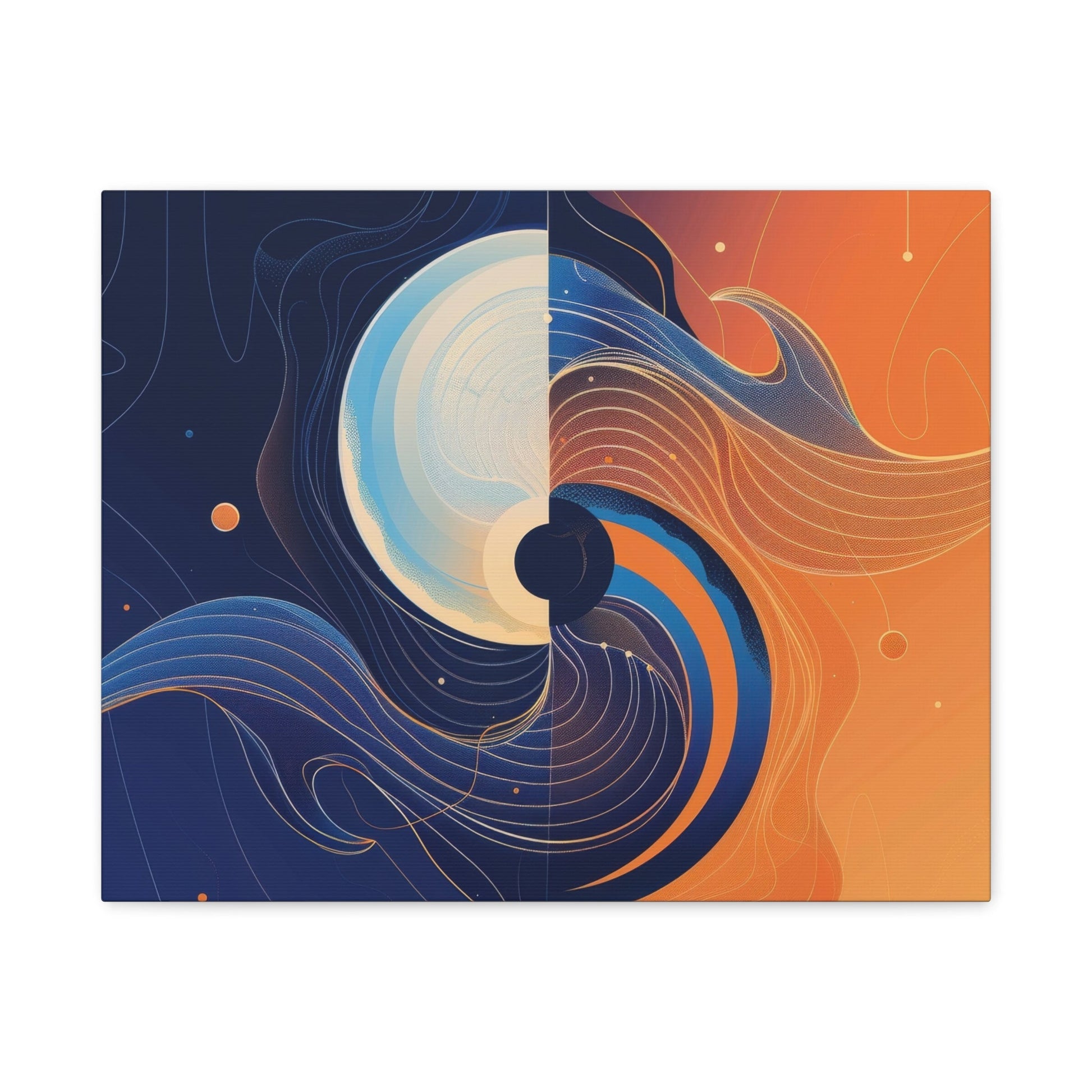 Harmonious Duality Fusion Art - Abstract Wall Art - Aestheticanvas