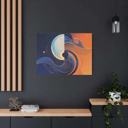 Harmonious Duality Fusion Art - Abstract Wall Art - Aestheticanvas