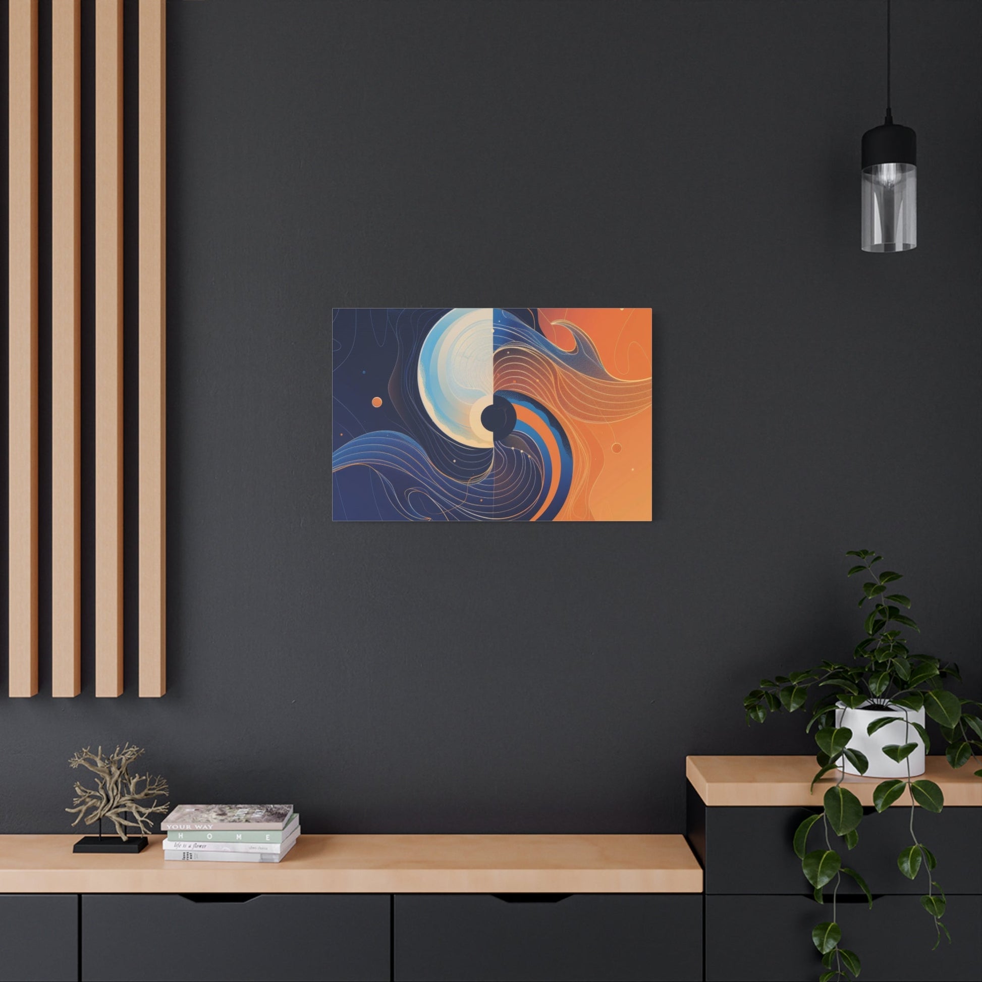 Harmonious Duality Fusion Art - Abstract Wall Art - Aestheticanvas