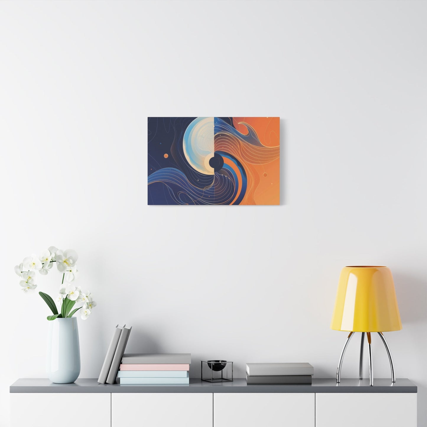 Harmonious Duality Fusion Art - Abstract Wall Art - Aestheticanvas