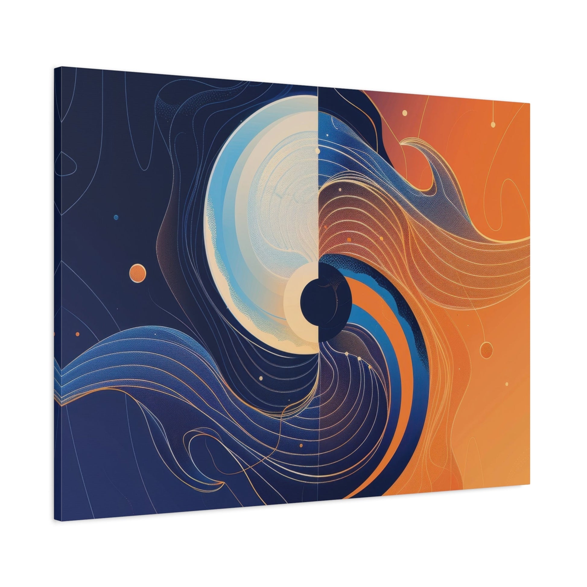 Harmonious Duality Fusion Art - Abstract Wall Art - Aestheticanvas