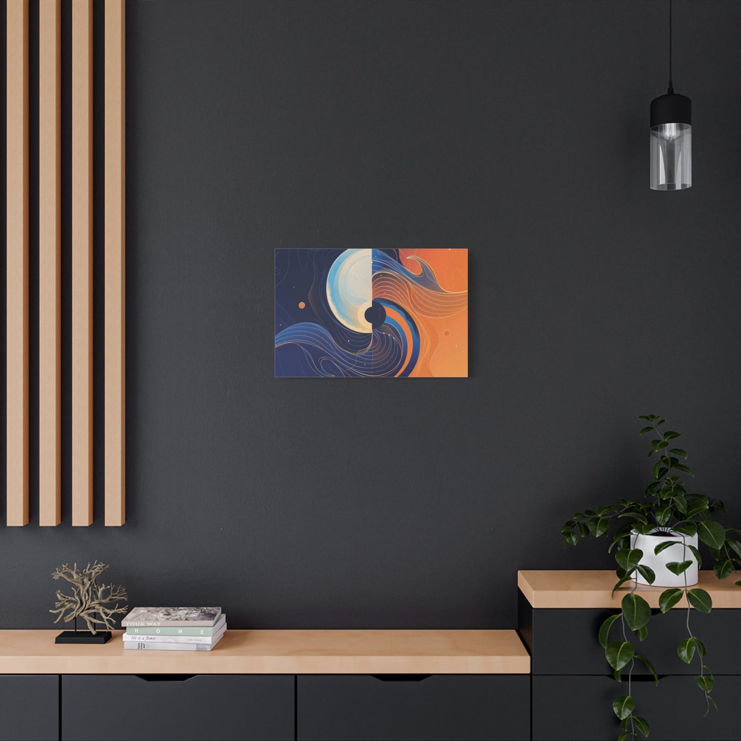 Harmonious Duality Fusion Art - Abstract Wall Art - Aestheticanvas